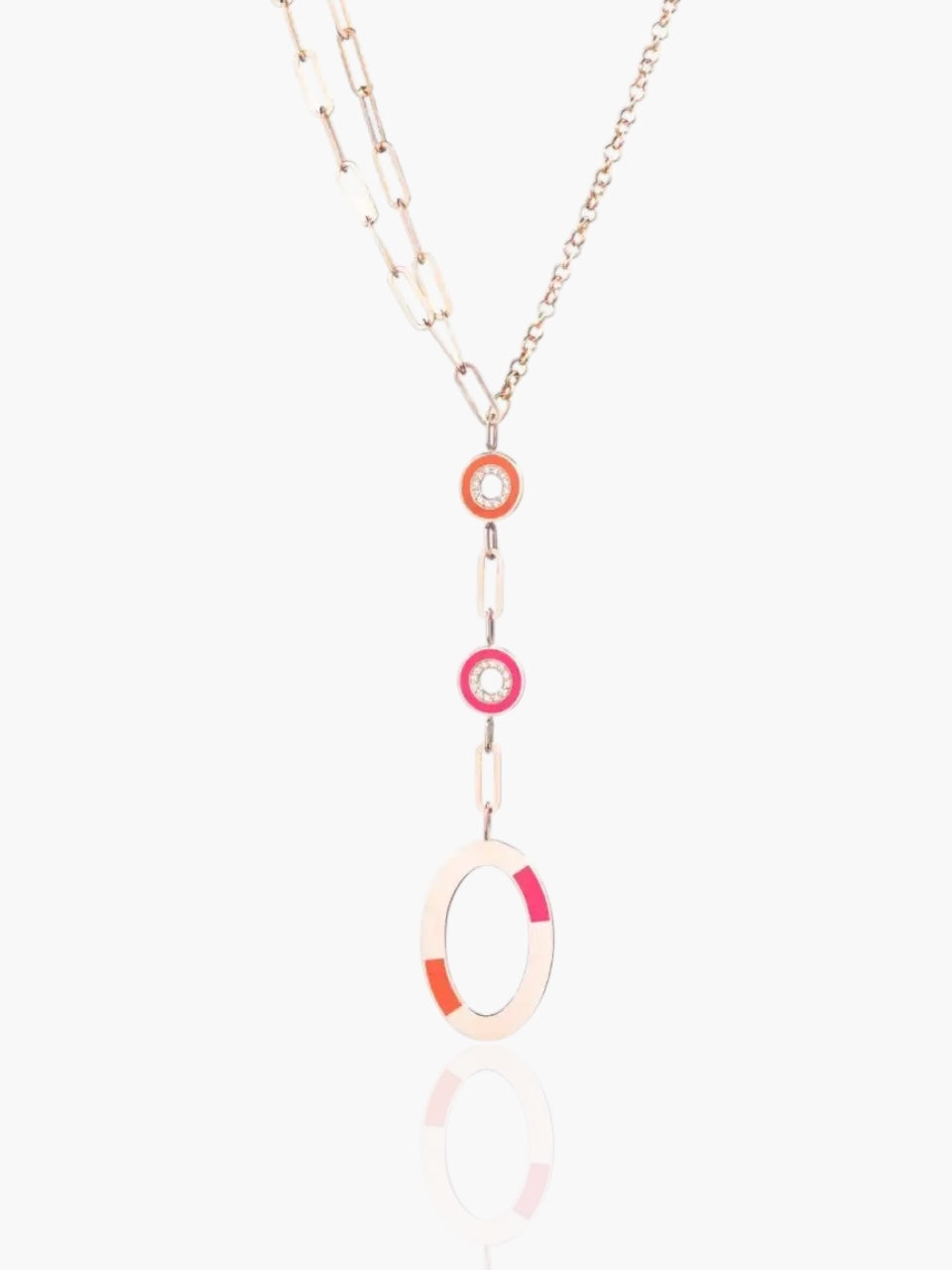 Kroll Enamel long chain Necklace
