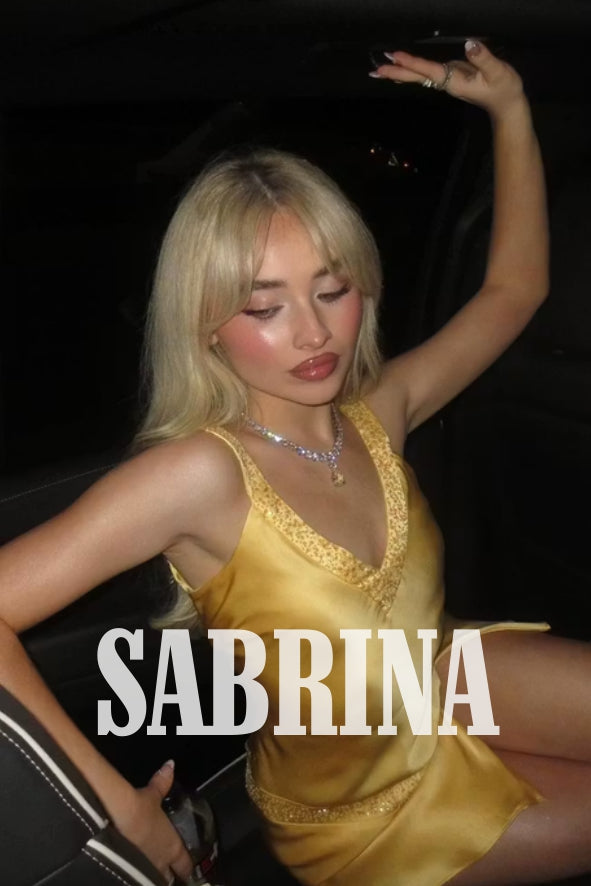 Sabrina Carpenter celebrating her 25th birthday in a fancy intense yellow Salamoon diamond necklace.