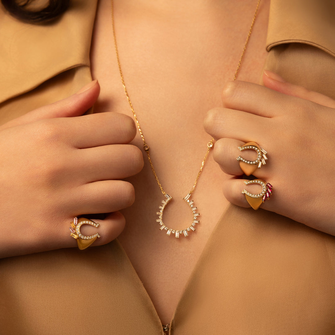 LIBANTA Full Diamond Long Chain Necklace