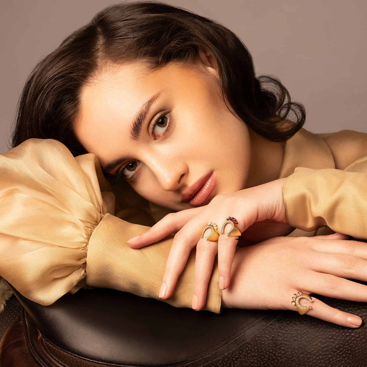 Dia Conta Multi Sapphire Pinky