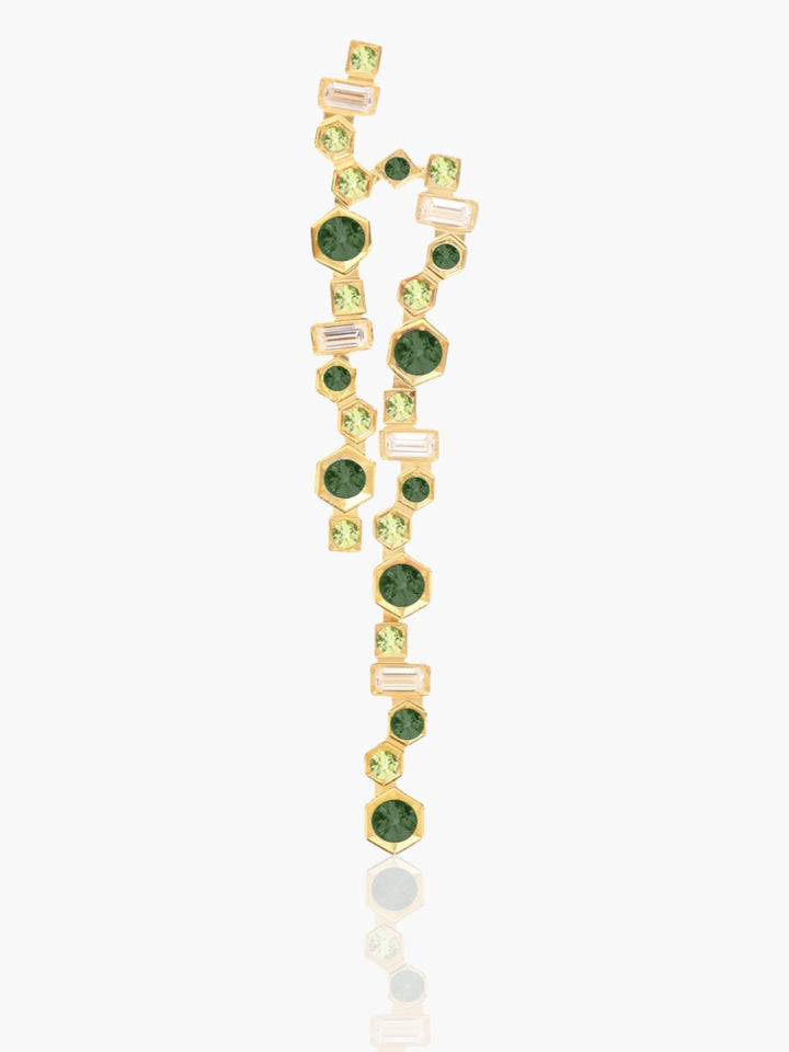 Beehive Colored Dangling Mono Earrings
