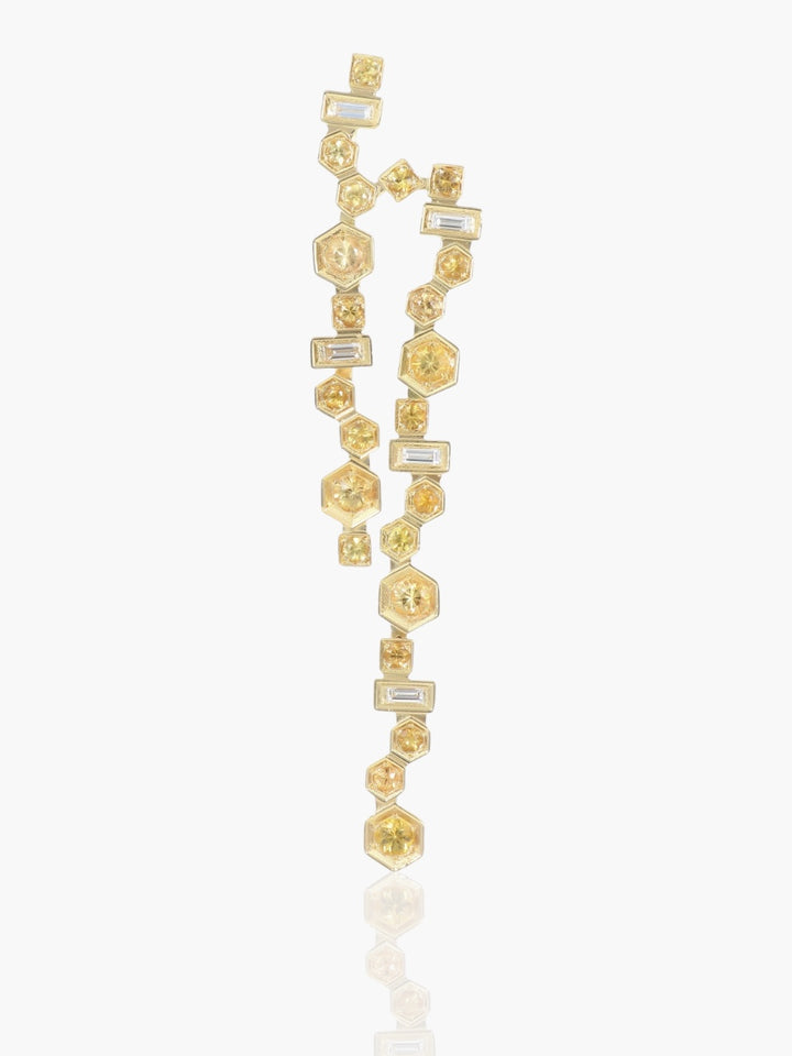 Beehive Colored Dangling Mono Earrings