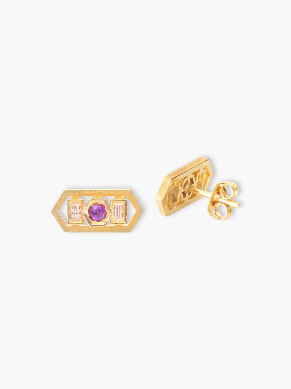 Beehive Single Colored Studs Earring