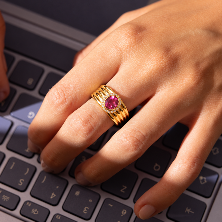 Pink Aurora Ring