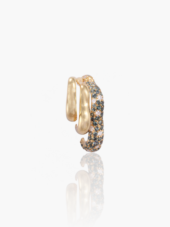 LIMITED EDITION SINGLE SEA ICE TRIPLE LINE EARRINGS
