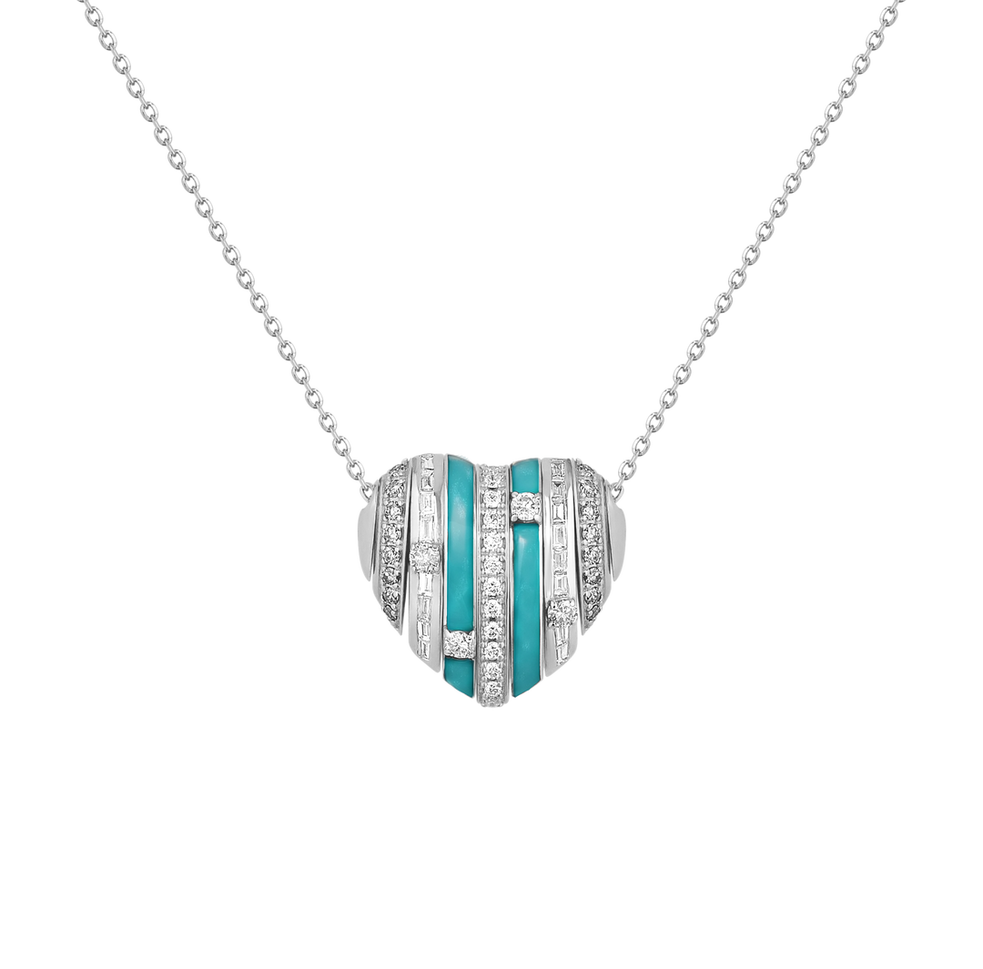 Tessera Lil Heart Turquoise Necklace