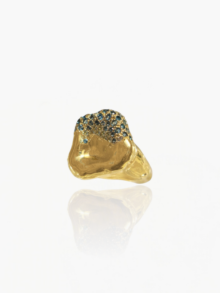 SUNSET ICE MATT PINKY RING