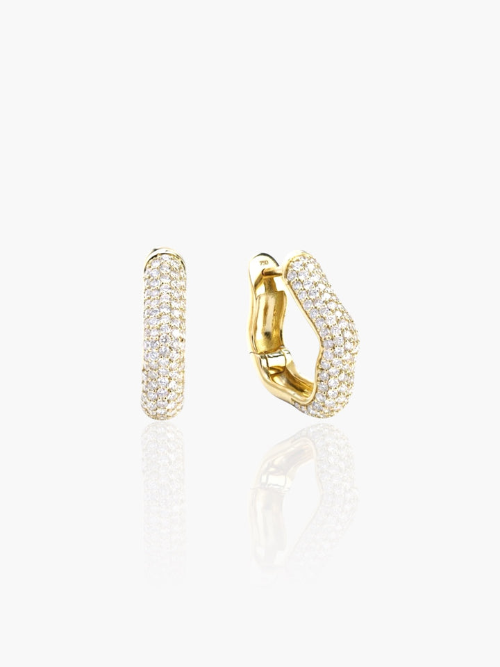 SEA ICE BOLD SMALL DIAMOND HOOPS