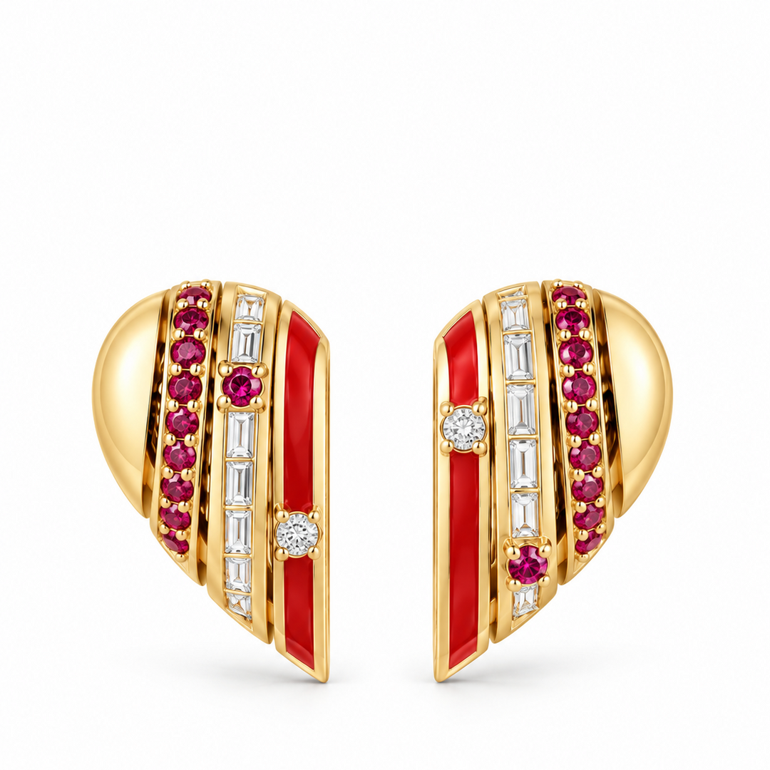 Tessera Heart Earrings