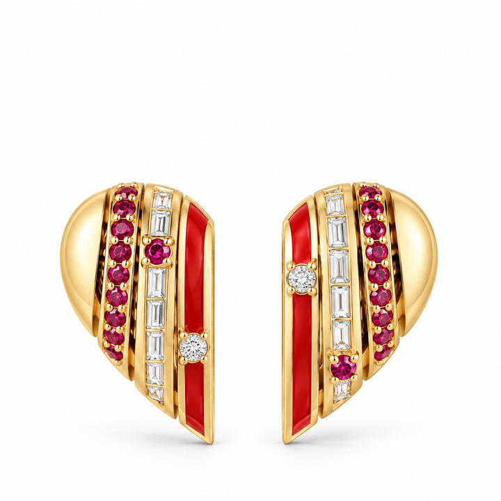 Tessera Heart Earrings