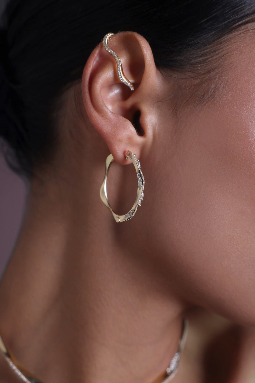 Absolute White Serene Ear Cuff