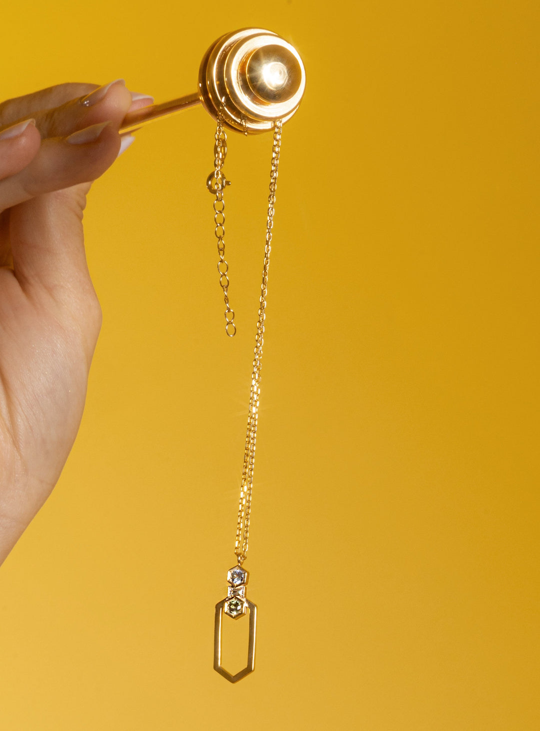 Beehive Long Honey Pendant