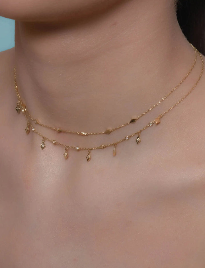 Glaciers Bits Dangling Chain Choker