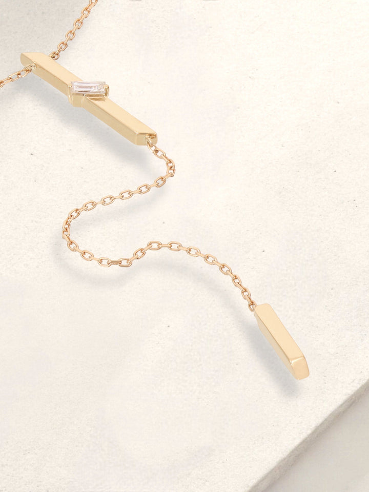 Timeless Baguette Long Dangling Pendant