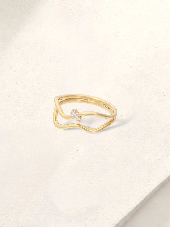 Timeless Baguette wavy Ring